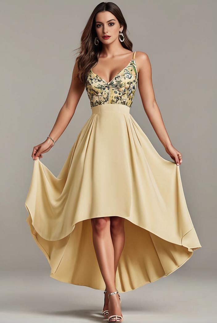 plus size sequin high low deep v neck tulle evening dresses 144483