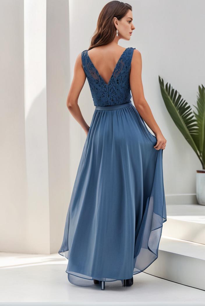 plus size sequin high low deep v neck tulle evening dresses 144512