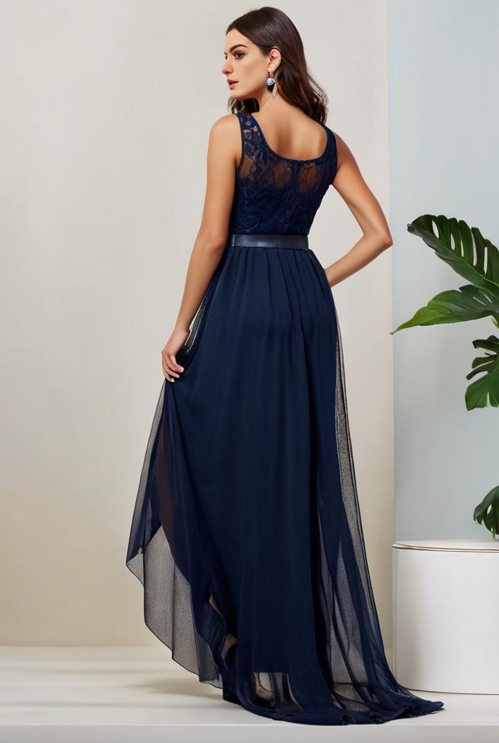 plus size sequin high low deep v neck tulle evening dresses 144534