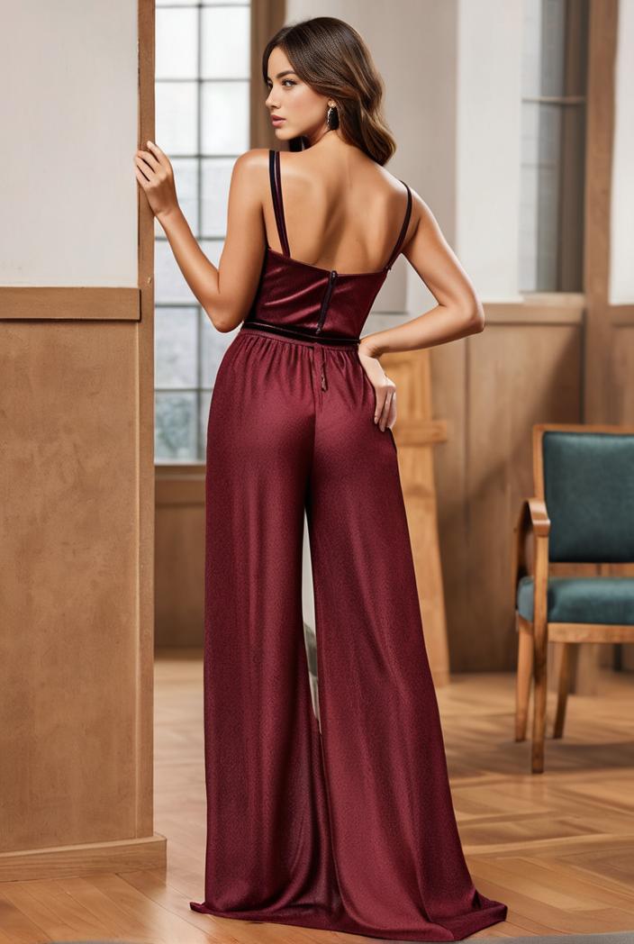 spaghetti strap 2 in 1 sheer evening dress 107384