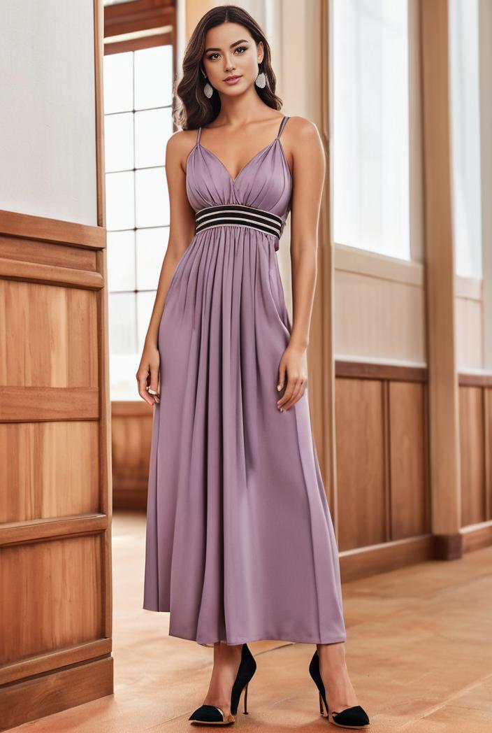spaghetti strap 2 in 1 sheer evening dress 107433