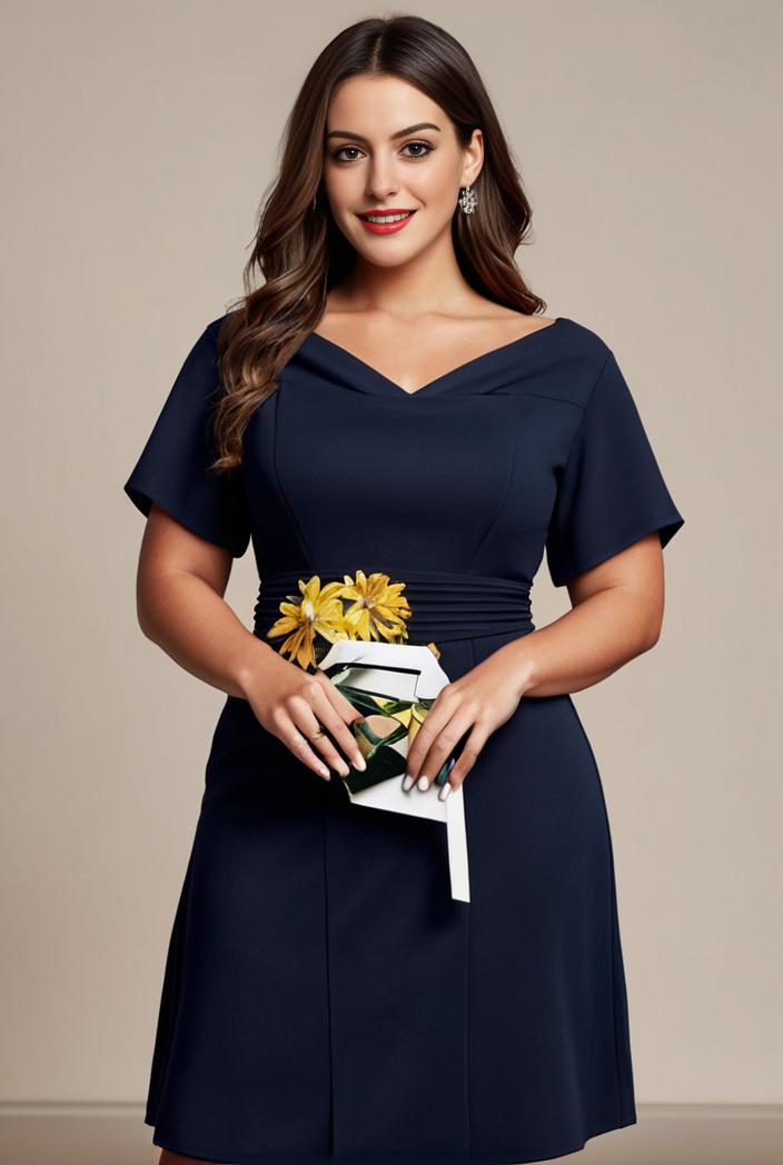 plus size simple chiffon pleated a line round neckline bridesmaid dress 145106