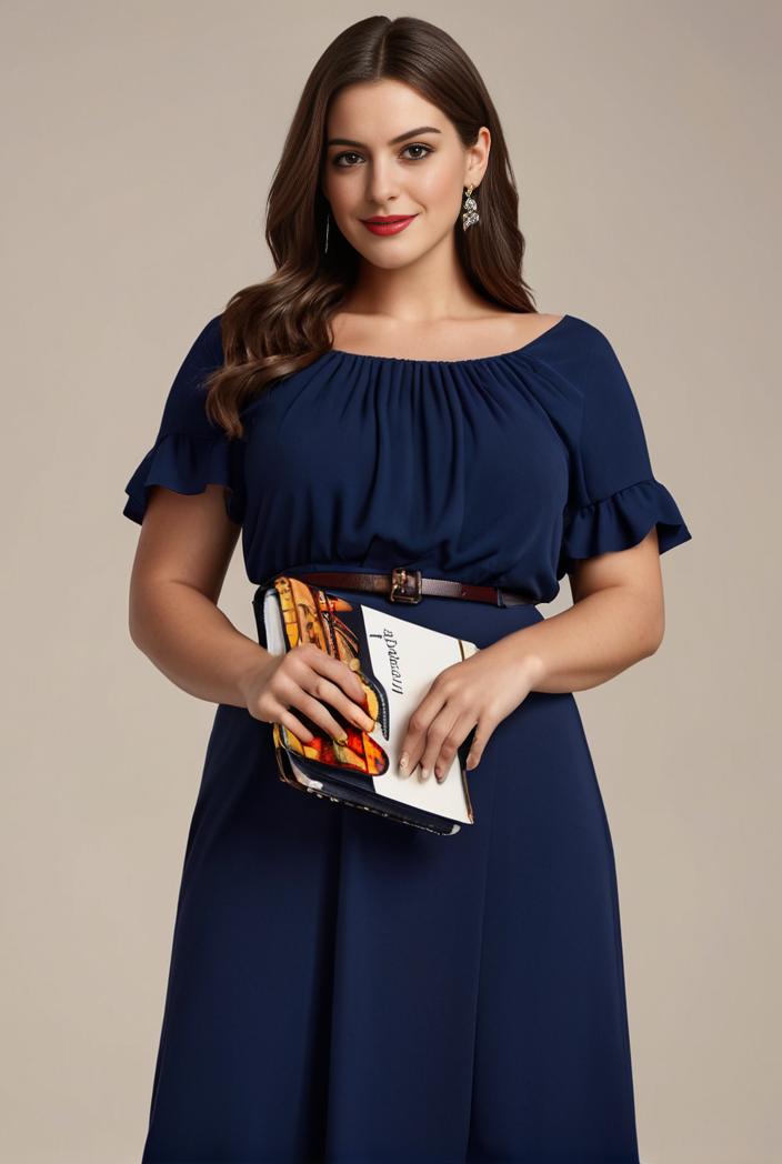 plus size simple chiffon pleated a line round neckline bridesmaid dress 145108
