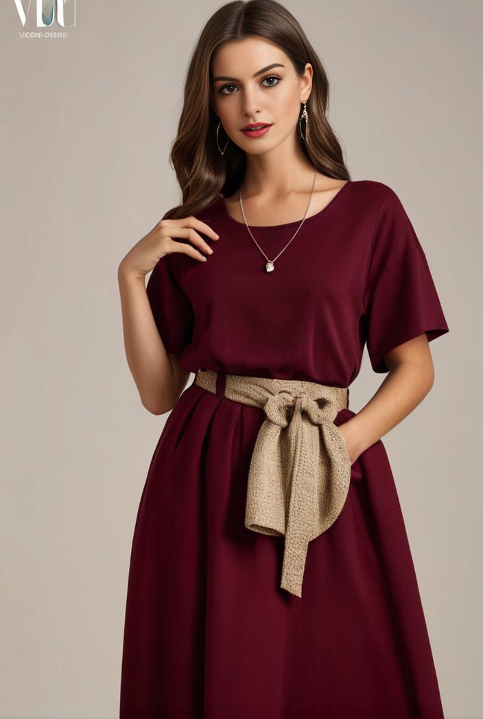 plus size simple chiffon pleated a line round neckline bridesmaid dress 145116