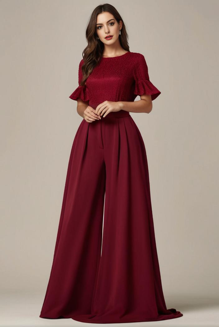 plus size simple chiffon pleated a line round neckline bridesmaid dress 145156