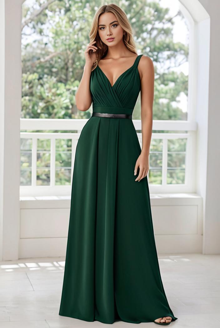 convertible chiffon lace open back spaghetti straps bridesmaid dress 111107