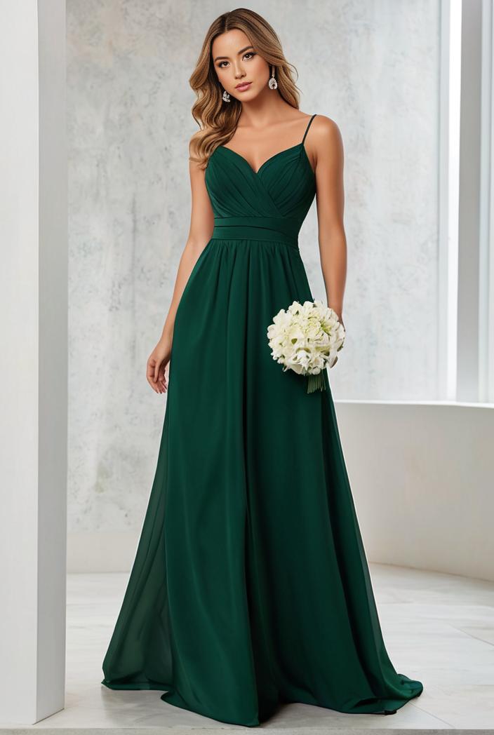 convertible chiffon lace open back spaghetti straps bridesmaid dress 111119
