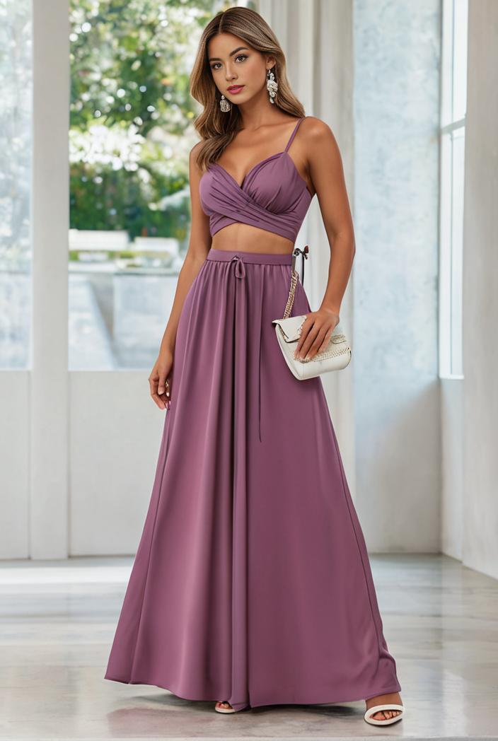 convertible chiffon lace open back spaghetti straps bridesmaid dress 111165