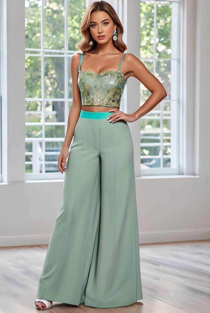 convertible chiffon lace open back spaghetti straps bridesmaid dress 111178
