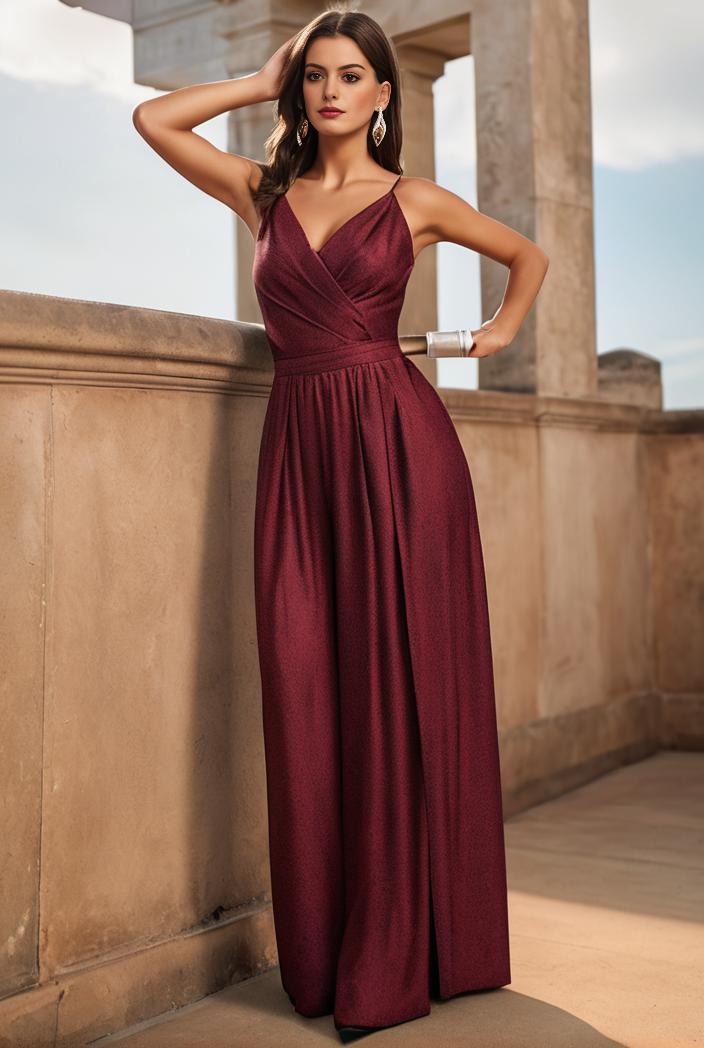spaghetti strap 2 in 1 sheer evening dress 149951