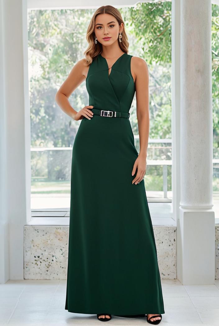 flowy chiffon one shoulder with three straps bridesmaid dress 115466