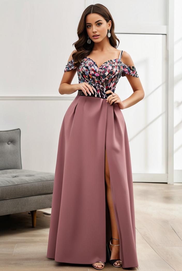 off shoulder spaghetti strap a line maternity dress 117403
