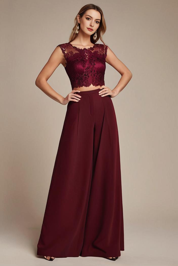 elegant chiffon maxi evening dress with lace cap sleeve 105319
