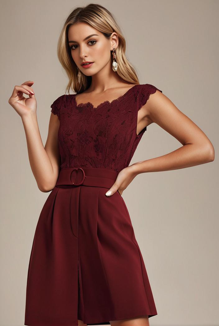 elegant chiffon maxi evening dress with lace cap sleeve 105378