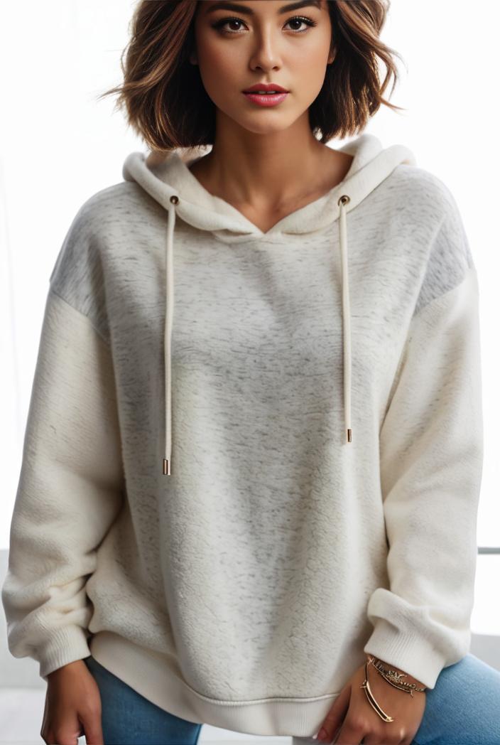 plus size casual hoodie women s plus solid ribbed long sleeve slight stretch hoodie drawstring sweatshirt 118670