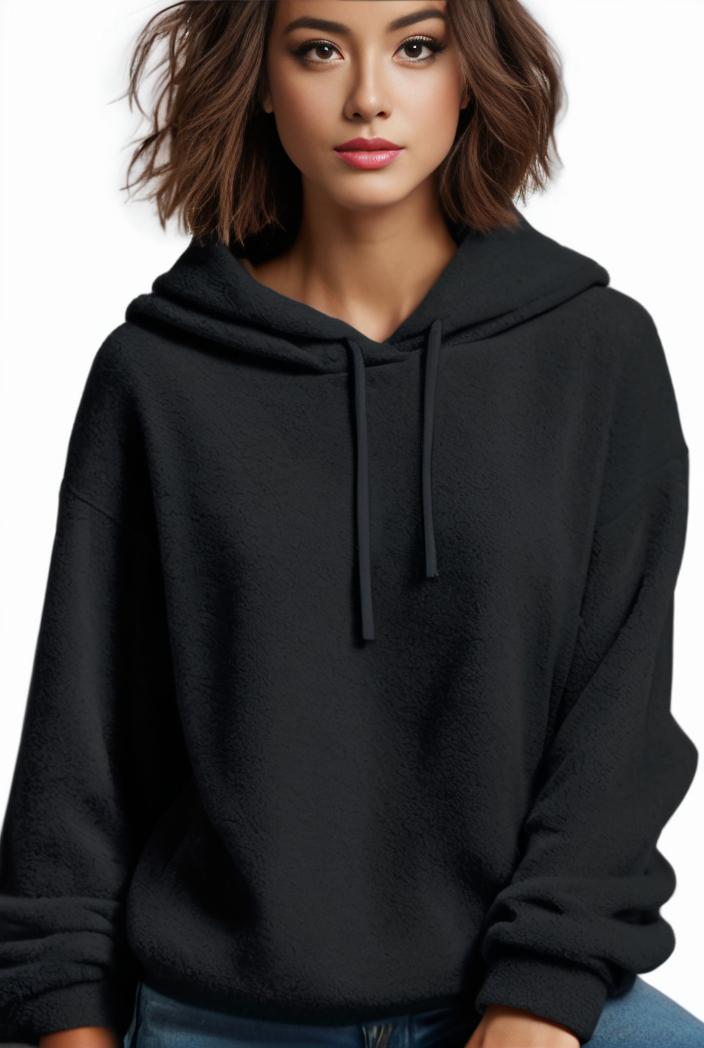 plus size casual hoodie women s plus solid ribbed long sleeve slight stretch hoodie drawstring sweatshirt 118677