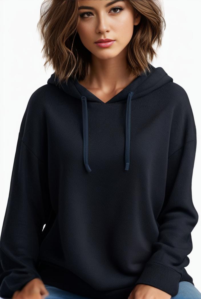 plus size casual hoodie women s plus solid ribbed long sleeve slight stretch hoodie drawstring sweatshirt 118679