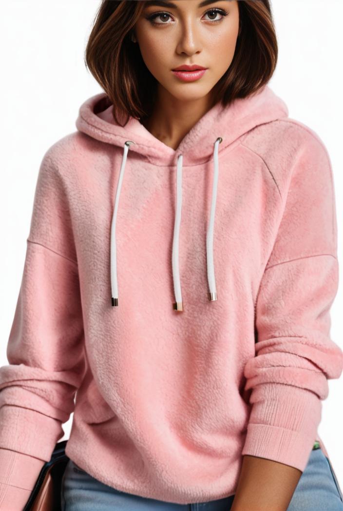 plus size casual hoodie women s plus solid ribbed long sleeve slight stretch hoodie drawstring sweatshirt 118685