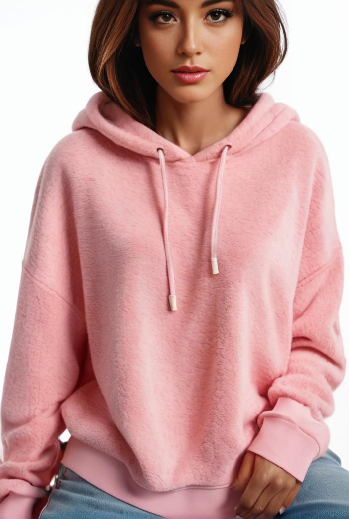 plus size casual hoodie women s plus solid ribbed long sleeve slight stretch hoodie drawstring sweatshirt 118686