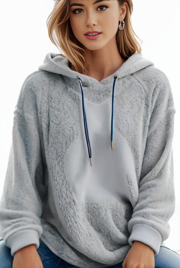 plus size casual hoodie women s plus solid ribbed long sleeve slight stretch hoodie drawstring sweatshirt 118690