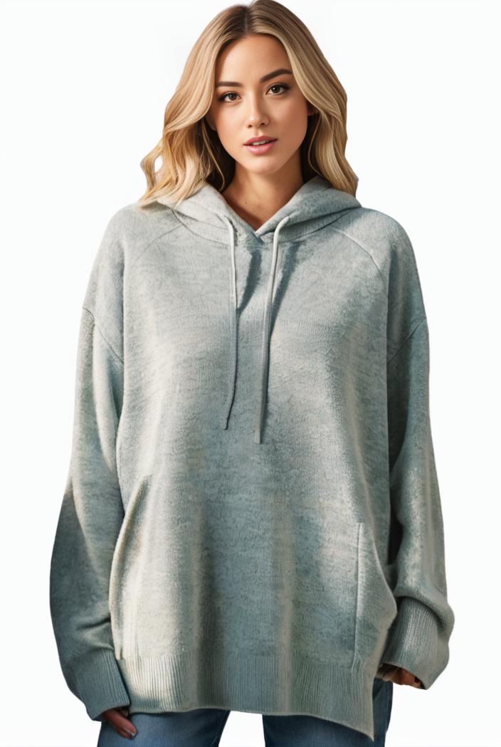 plus size casual hoodie women s plus solid ribbed long sleeve slight stretch hoodie drawstring sweatshirt 118699