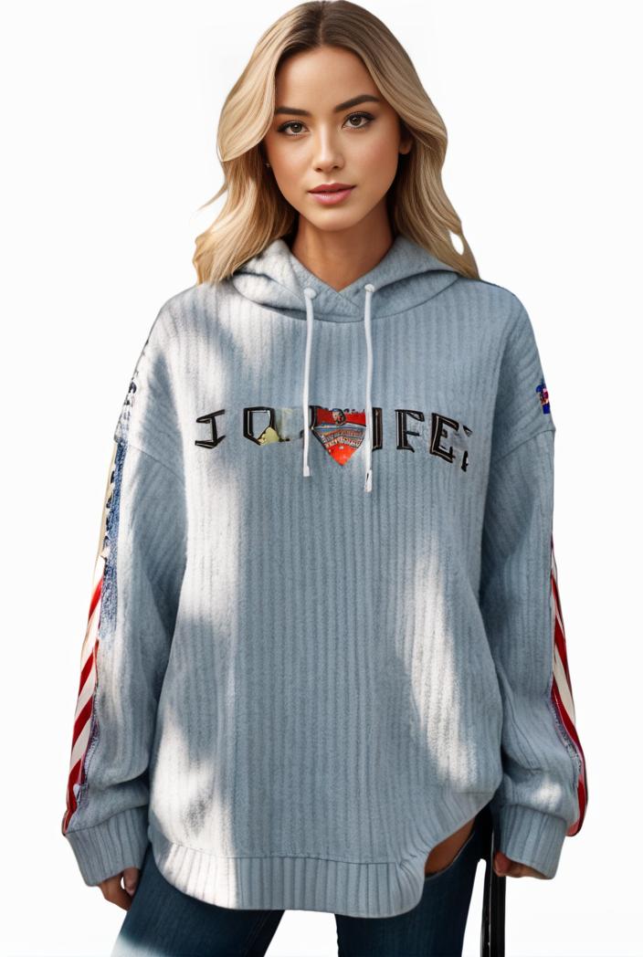 plus size casual hoodie women s plus solid ribbed long sleeve slight stretch hoodie drawstring sweatshirt 118700