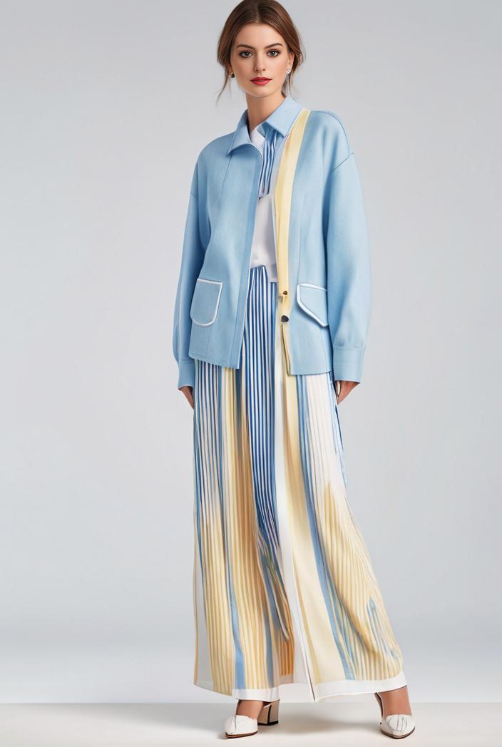 pleated high waist commuting temperament maxi dress 110261