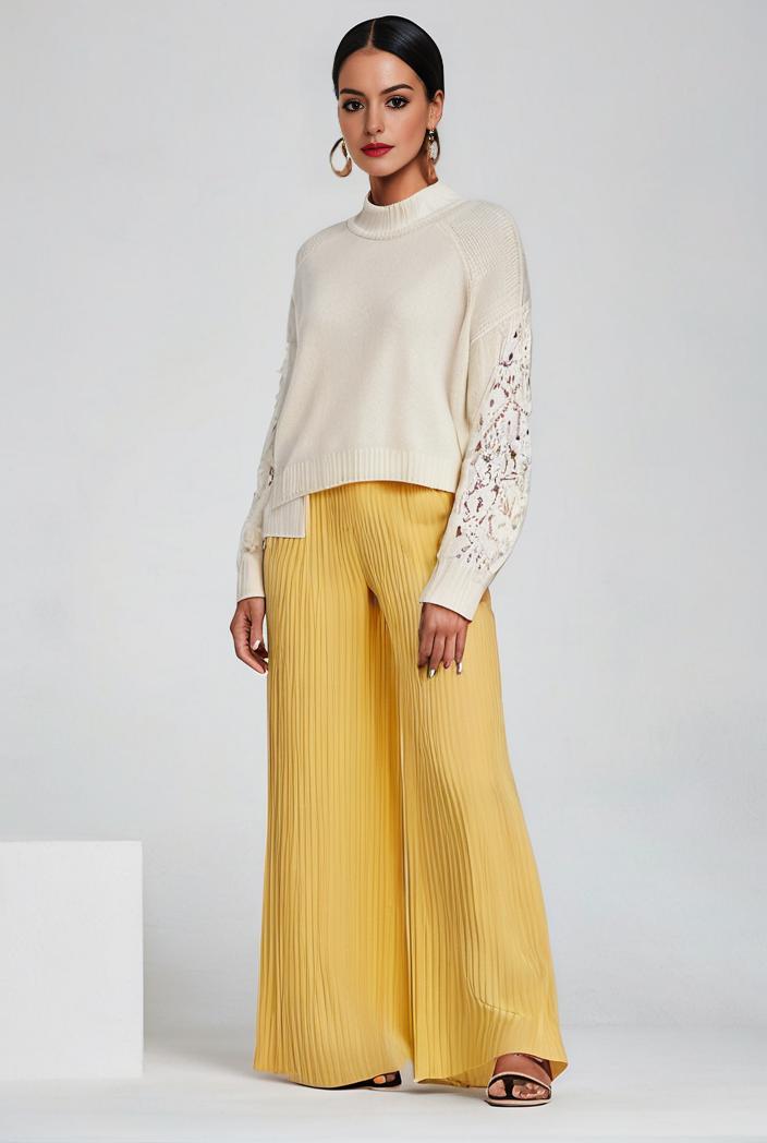 pleated high waist commuting temperament maxi dress 110267