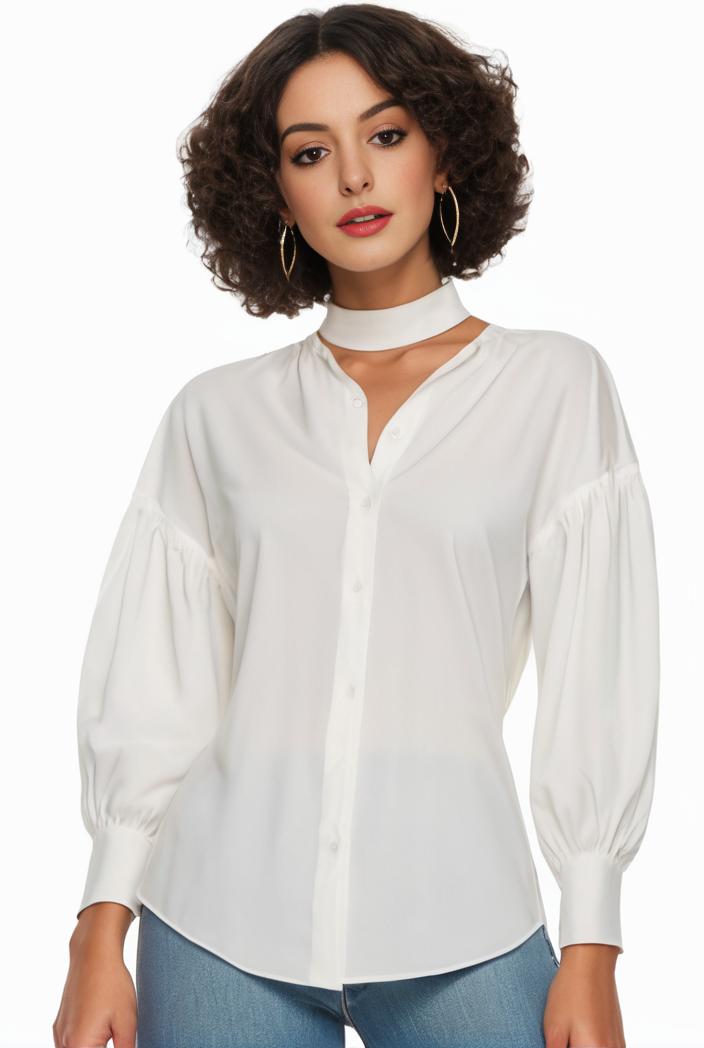 plus size casual blouse women s plus solid button up lantern sleeve turn down collar nipped waist blouse 111190