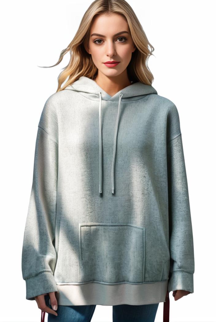 plus size casual hoodie women s plus solid ribbed long sleeve slight stretch hoodie drawstring sweatshirt 111262