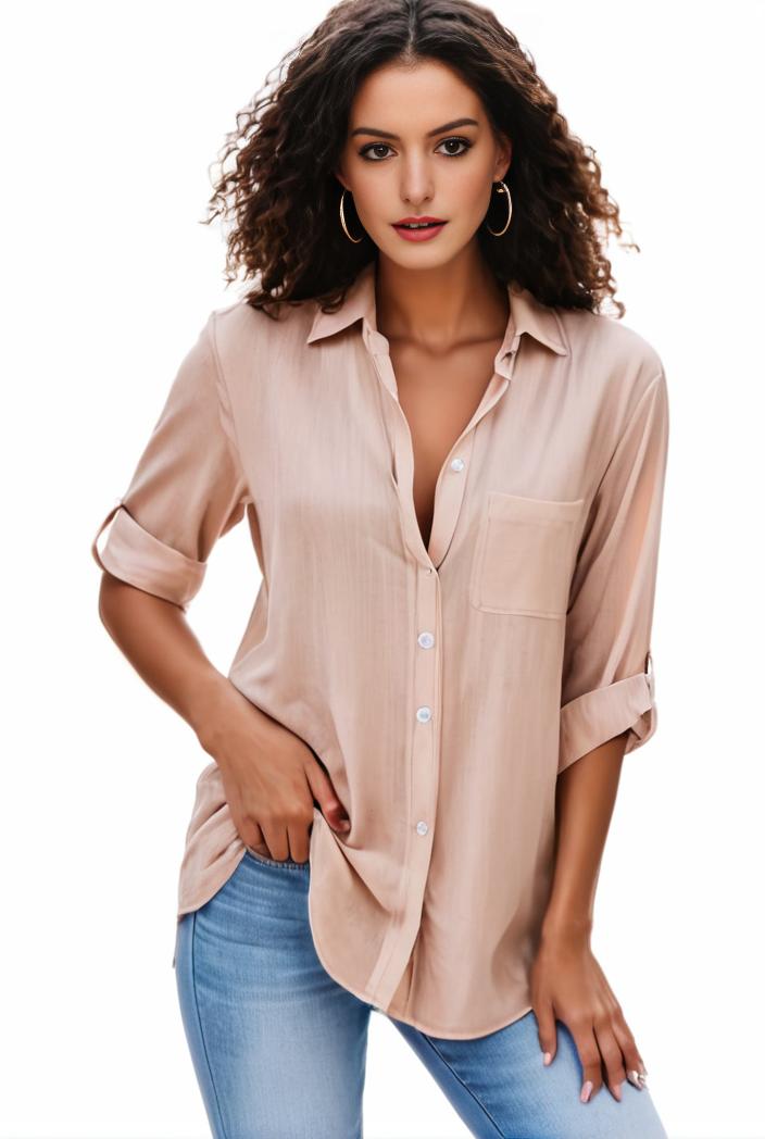 plus size formal shirt women s plus plain long sleeve turn down collar button up workwear shirt 111893