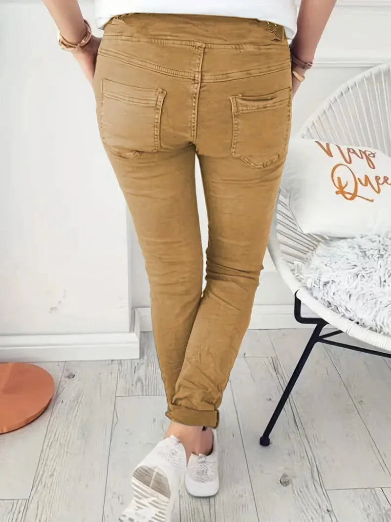 Long Drawstring Pants with Pockets for Women