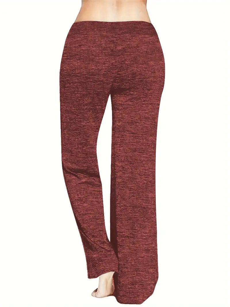 Relaxed Fit Drawstring Trousers, Loose Fit Pants Ideal for Spring & Autumn, Women's Apparel