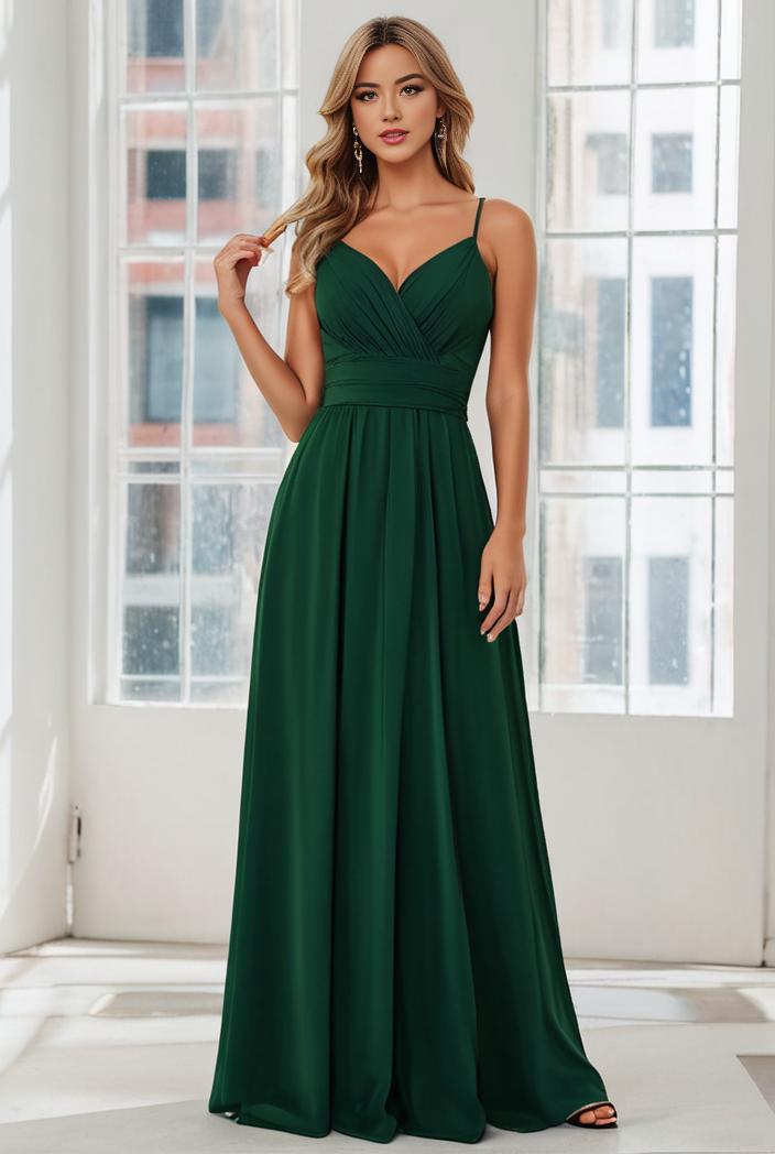 convertible chiffon lace open back spaghetti straps bridesmaid dress 129799