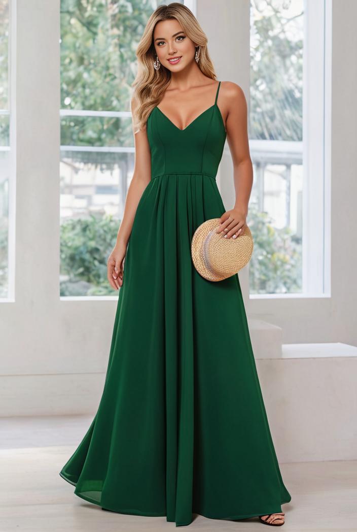 convertible chiffon lace open back spaghetti straps bridesmaid dress 129812