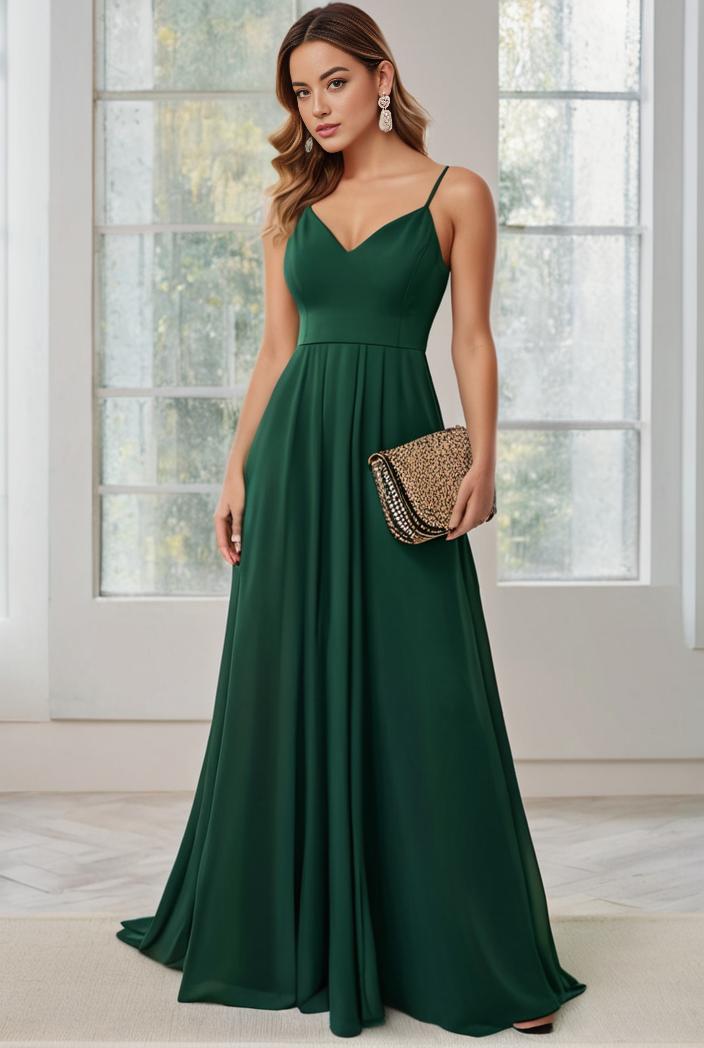 convertible chiffon lace open back spaghetti straps bridesmaid dress 129816