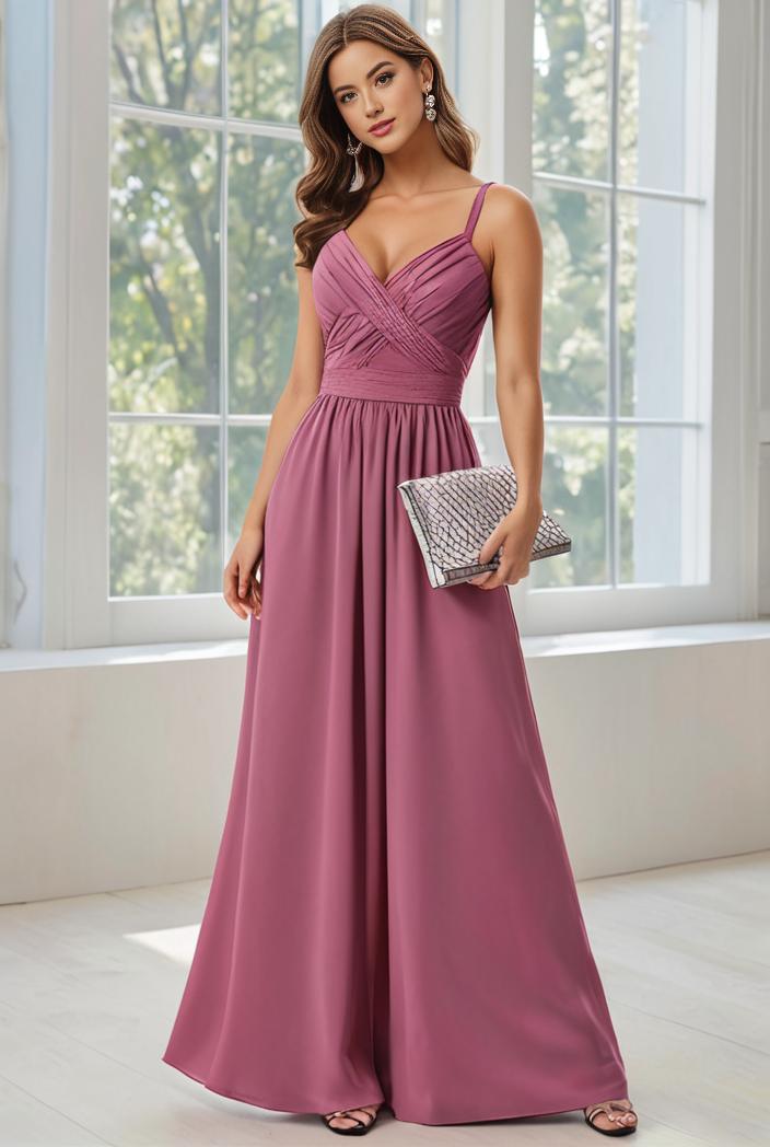 convertible chiffon lace open back spaghetti straps bridesmaid dress 129857