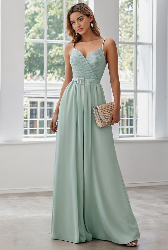 convertible chiffon lace open back spaghetti straps bridesmaid dress 129882