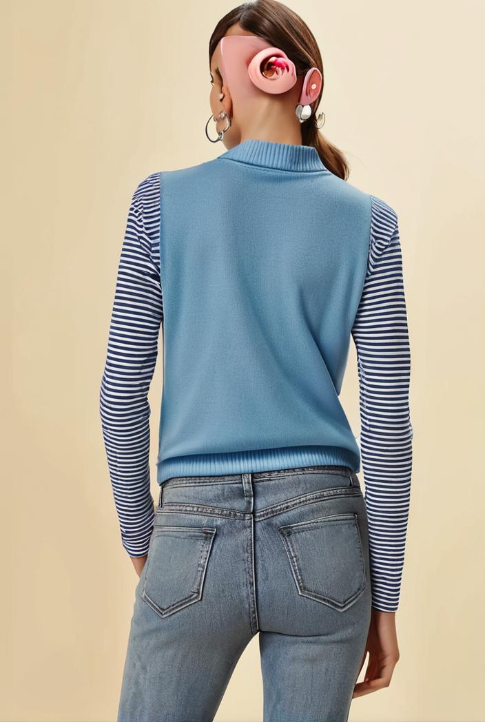 washed denim sleeveless vest with distressed ripped lapel women s denim jacket collection 116361