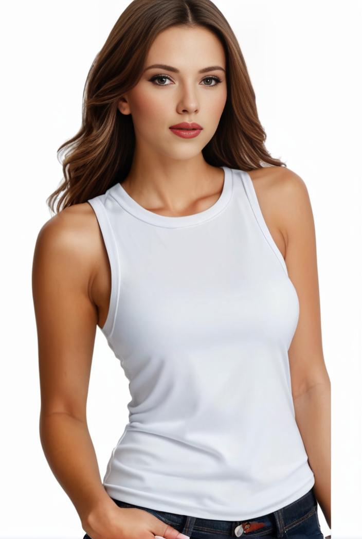 plus size basic tank top women s plus plain round neck medium stretch tank top 100185