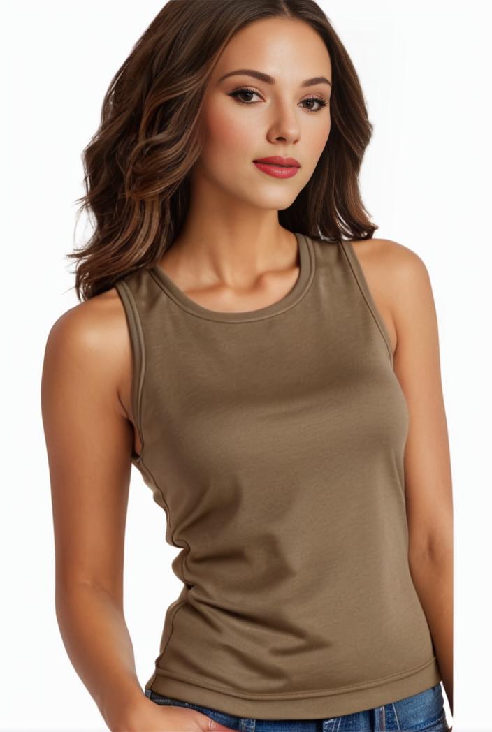plus size basic tank top women s plus plain round neck medium stretch tank top 100198