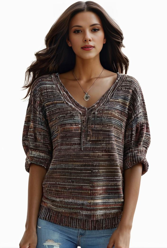 plus size boho top women s plus allover paisley print half sleeve v neck slight stretch top 100294