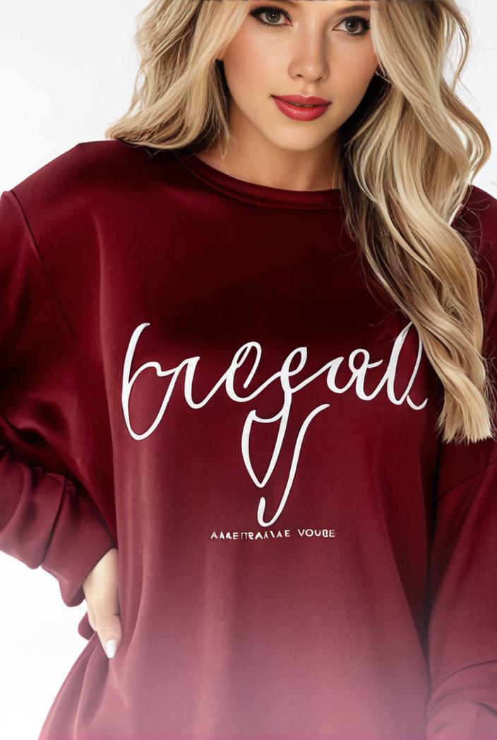 plus size casual sweatshirt women s plus ombre letter heart print raglan sleeve round neck slight stretch pullover sweatshirt 100709