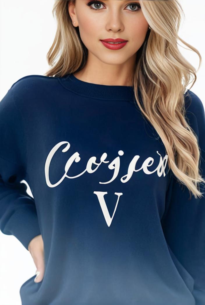 plus size casual sweatshirt women s plus ombre letter heart print raglan sleeve round neck slight stretch pullover sweatshirt 100725