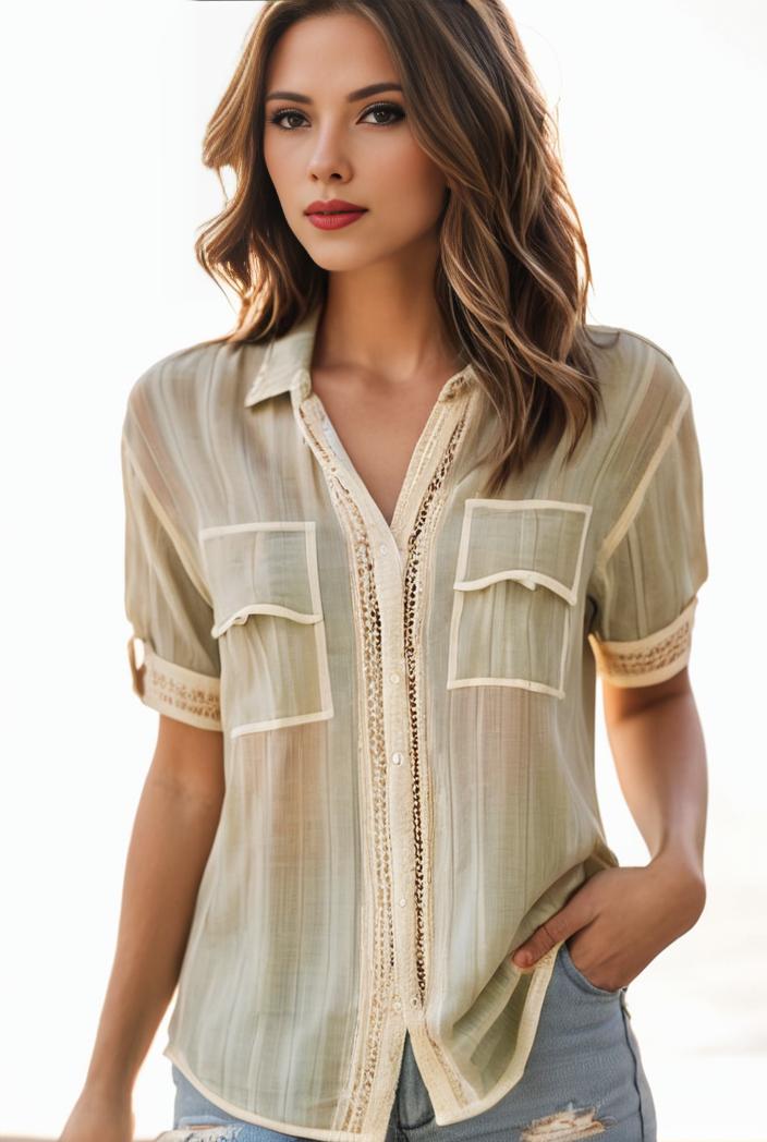 plus size elegant blouse women s plus solid contrast lace ribbed puff sleeve v neck shirt top 101330
