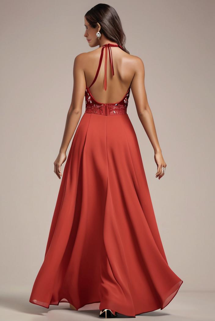 convertible chiffon lace open back spaghetti straps bridesmaid dress 122317