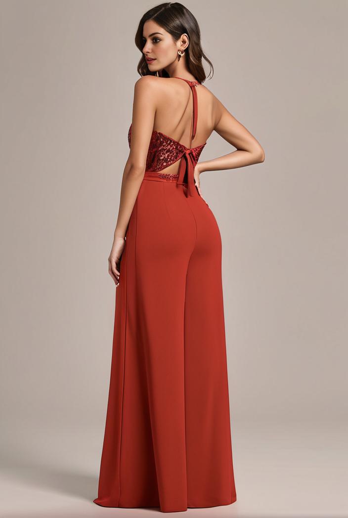 convertible chiffon lace open back spaghetti straps bridesmaid dress 122328