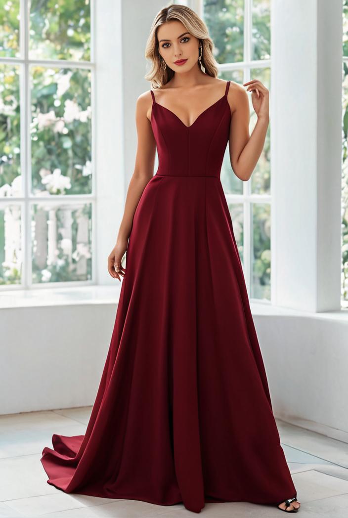 convertible chiffon lace open back spaghetti straps bridesmaid dress 122343