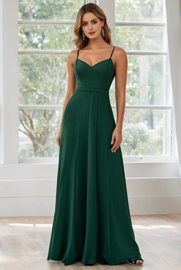 convertible chiffon lace open back spaghetti straps bridesmaid dress 122385