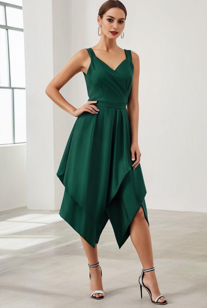 deep v neck lace chiffon bridesmaid dress with asymmetrical hem 123118